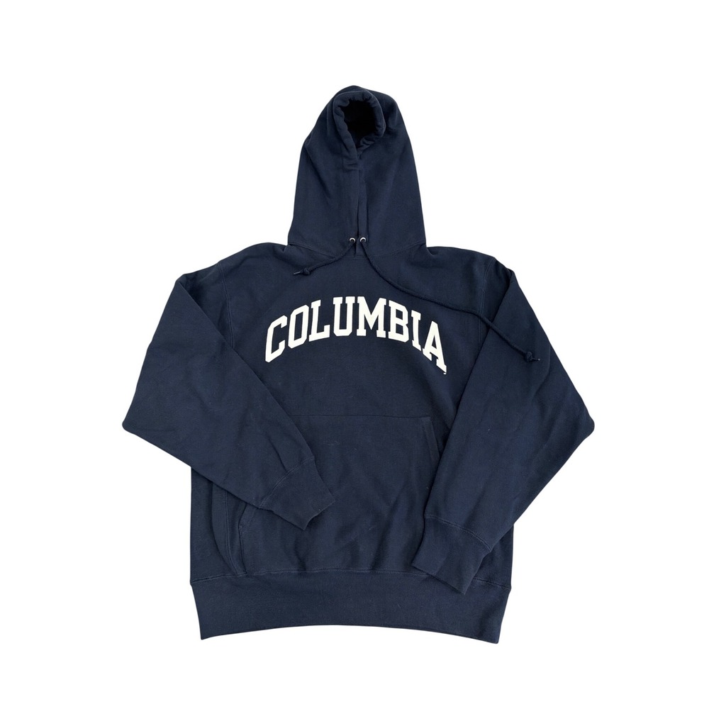 Champion Reverse Weave Columbia University Hoodie Navy Blue Mens Medium